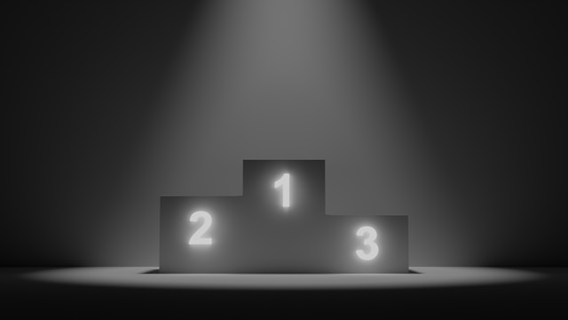 表彰台 1,2,3のランキング