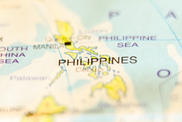 フィリピンの地図。海外人材送り出し国の一つとして、外国人労働者受け入れに関連する地域を示す。